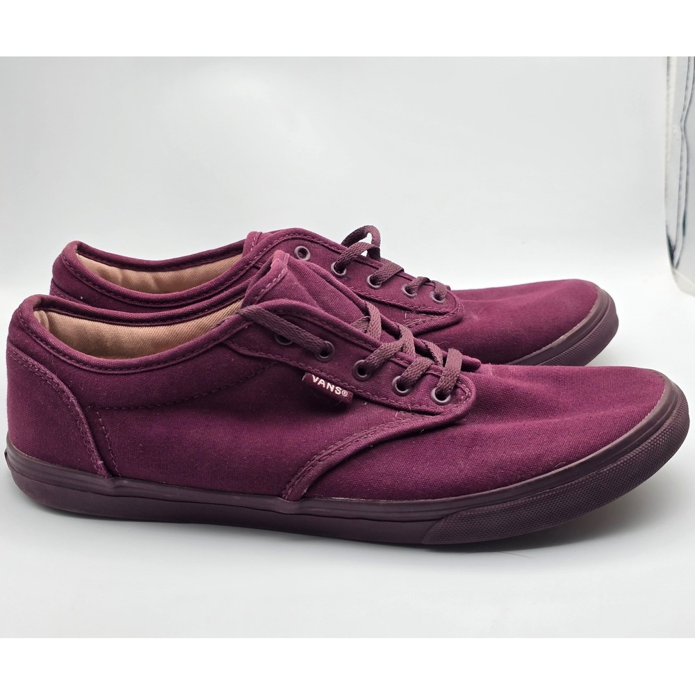 Vans Atwood Low Burgundy Canvas Skate Shoes Women 9 Maroon TB4R Indie 90s Grunge